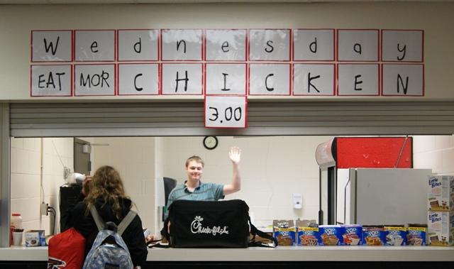Chik-Fil-A Biscuits are sold each Wednesday at the school concession stand. 