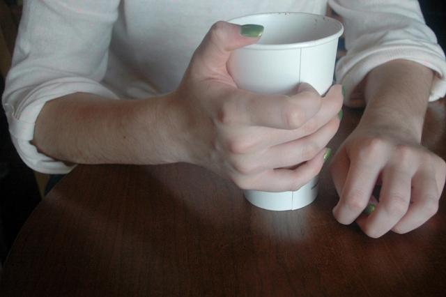 “Afraid to meet his eyes, I gaze at my cardboard cup.  The coffee’s heat seeps through to my fingers.  I have no idea what to expect from this boy.” 
