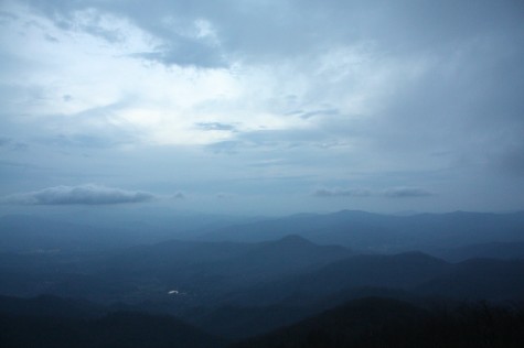 The northern mountains of Georgia are a spectacular sight no matter what type of weather covers them. Despite the heavy wind, light cloud cover, and forty degree temperature, the view over Georgia still demands appreciation.
