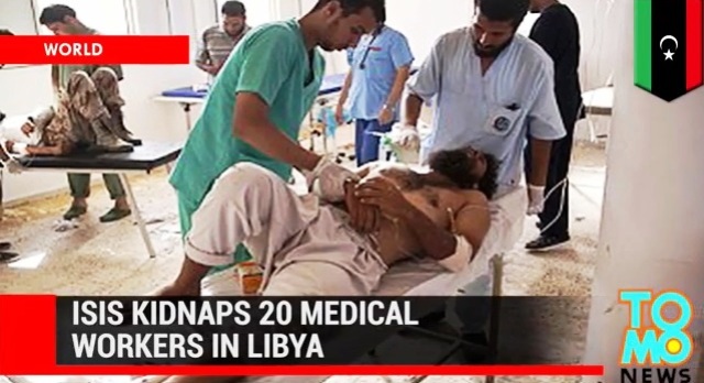 Islamic State militants force captured hospital workers to treat them after an attack on Iba Sina Hospital on Monday, March 16. The militants invaded the hospital to capture the hospital workers because they needed medical aide, while performing terrorist attacks in Sirte. A hospital official said, in an interview with CNN, that ,” The militants cannot go far, with ISIS militants ordering them not to leave Sirte.” 