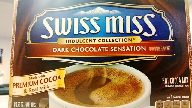 Notice that the chocolate is labeled premium. Indulge in the sweet chocolate, and love it. My hot chocolate may or may not be in this box.  