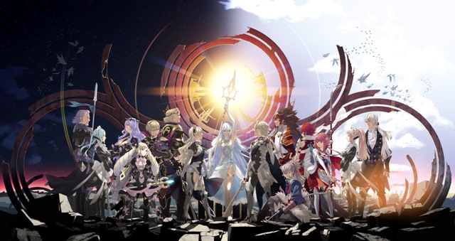 The image features the Birthright and Conquest versions of the game on the side, with a subtle hint at Revelation in the middle.