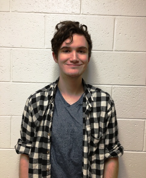 Jack Kern, a recipient of the student of the month award, poses just outside the Performing Arts Center. He was recognized for his work within the drama department for the month of October.
