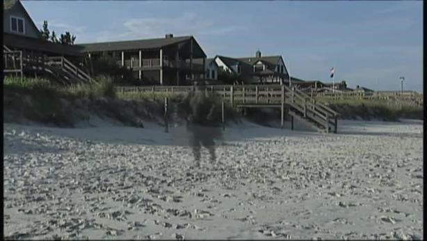    The famous ghost is seen walking the beach along Pawley’s island, South Carolina, as a potential warning for locals against oncoming storms, such as Florence. 
