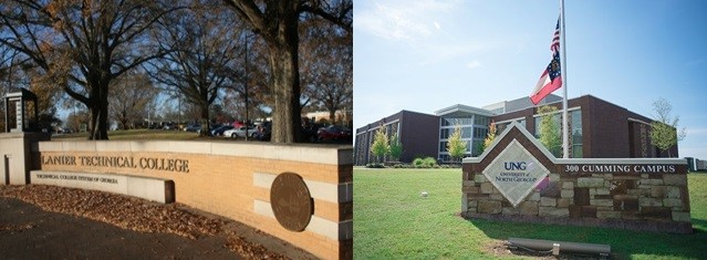 Students from all Forsyth County high schools are given the opportunity to earn college credit through dual enrollment opportunities at Lanier Technical College and the University of North Georgia.