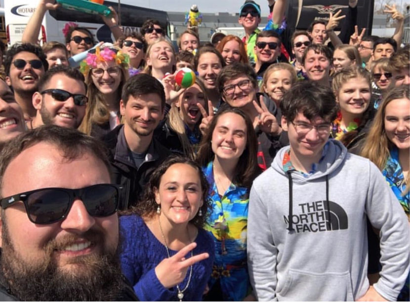 The NFHS percussion group went to Dayton, Ohio on April 9 for the WGI Percussion World Championships. They are dressed in Hawaiian attire to support their theme, “A Taste of Summer.” (Picture is from Andrea Escobar.)