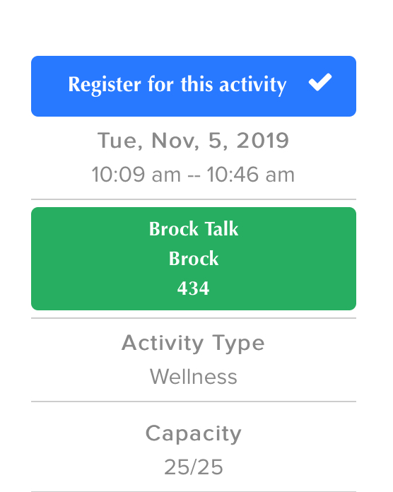 Need something to sign up for on Tuesdays? Brock Talks
may be for you.

