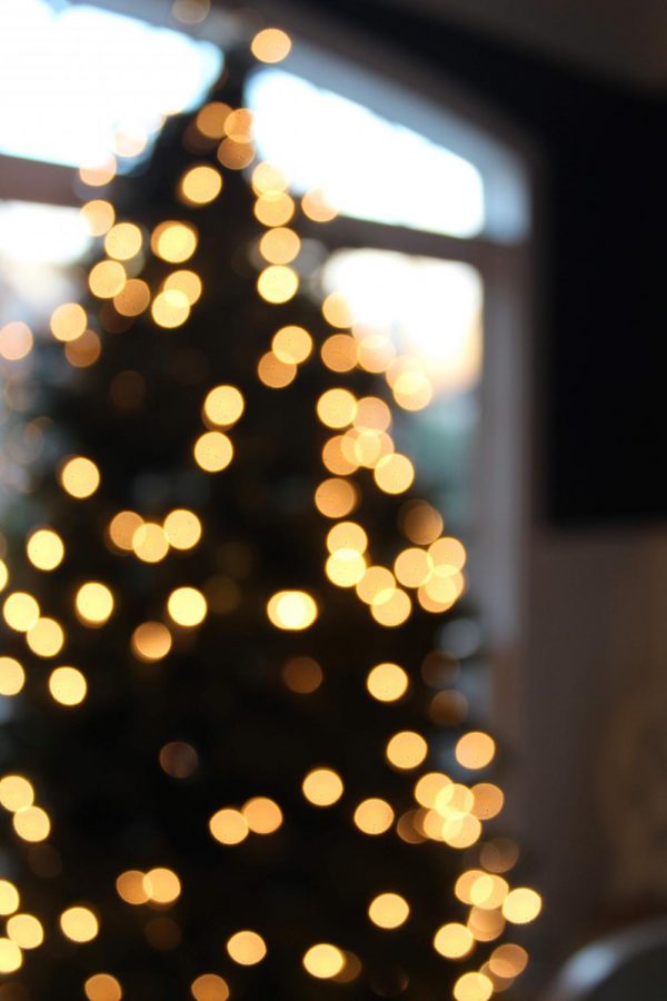  A blurred christmas tree taken to represent the blurred feelings conveyed in the poem. Photo by: Sydney Jarrard.
