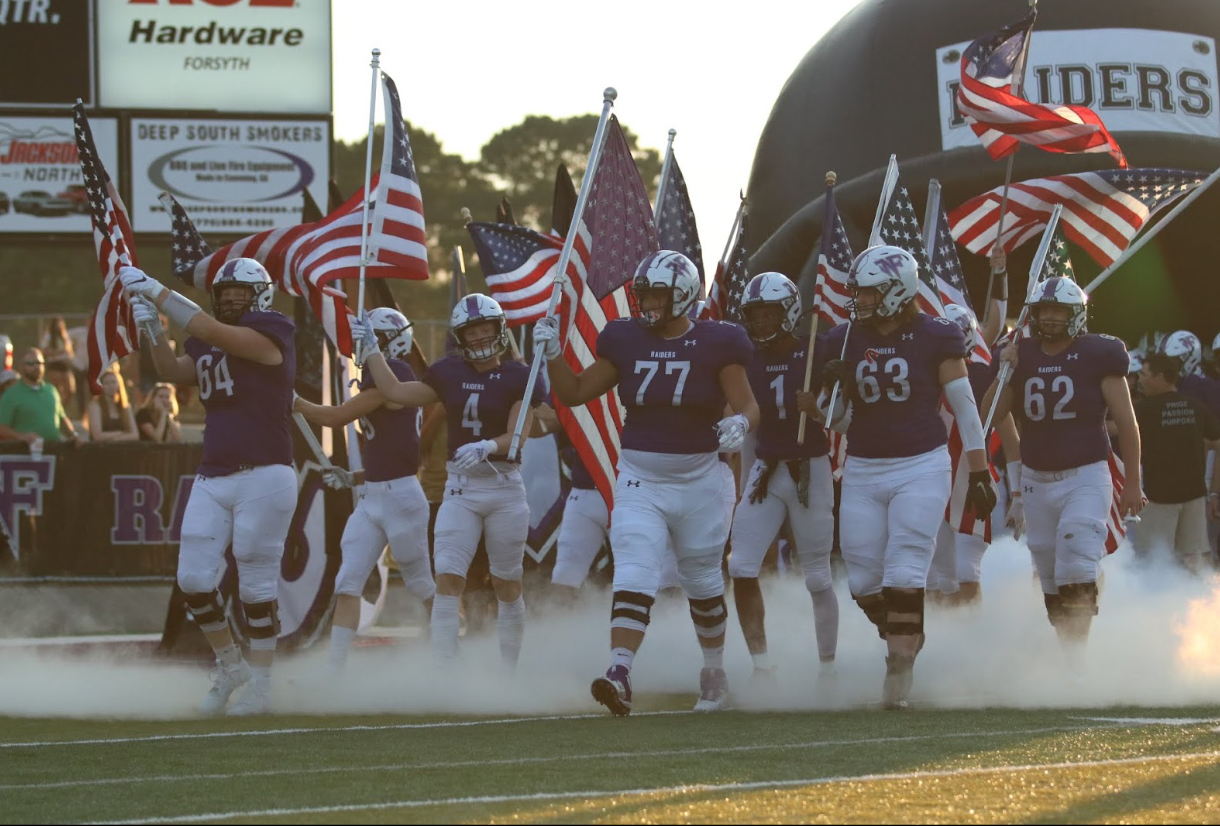 North Forsyth High School’s motto is pride, passion, purpose, and stands strong in its pride for America today and on September 11, 2001 (Photo by Sydney Jarrard).
