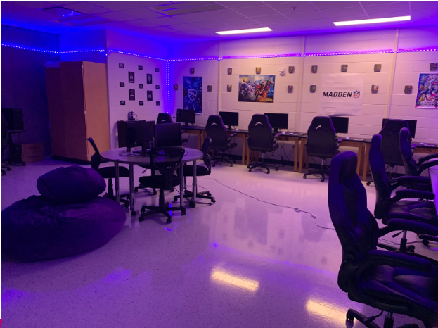  The Esports Arena located at North Forsyth High School where the team’s come to practice and prepare for a match.  (Photo by Maddie Lewis)