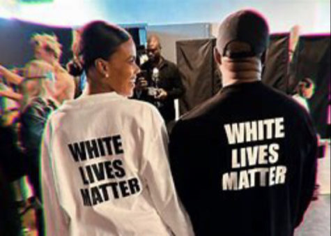 Kanye wearing the ‘White lives matter shirt” at the Paris fashion show