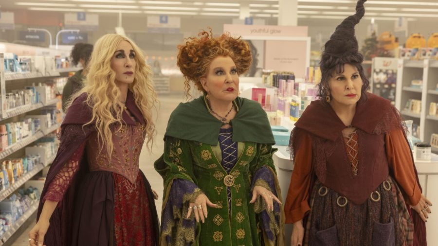 The Sanderson sisters are forced back into modern day times to fight the aspects of life at a grocery store. Photo By: TV Insider.