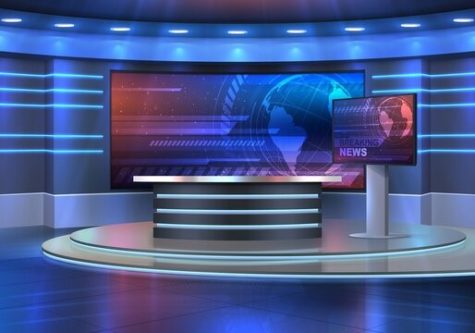 The McDonagh News station set looked seemingly normal. (Photo from Adobe Stock Images)
