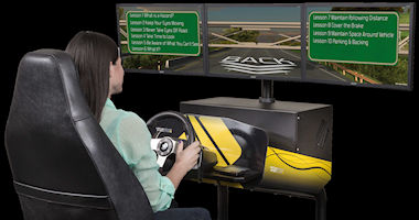 The simulators are nothing like a vehicle and with little experience behind the wheel I was hesitant and anxious to drive. Source: Virtual Driver Interactive, Inc.
