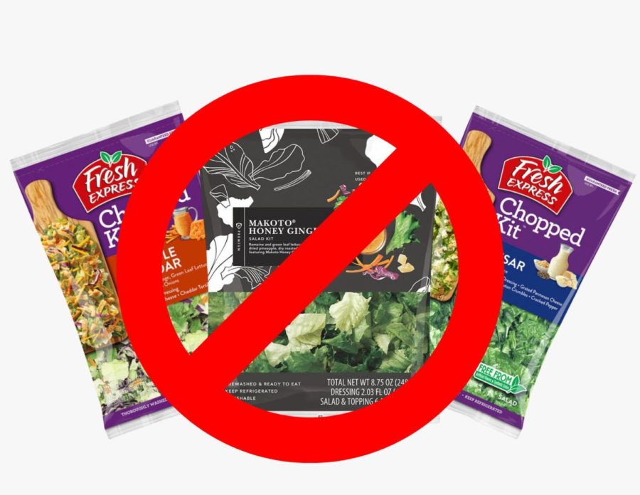 The three salads that have been marked off of shelves due to the bacteria: Listeria