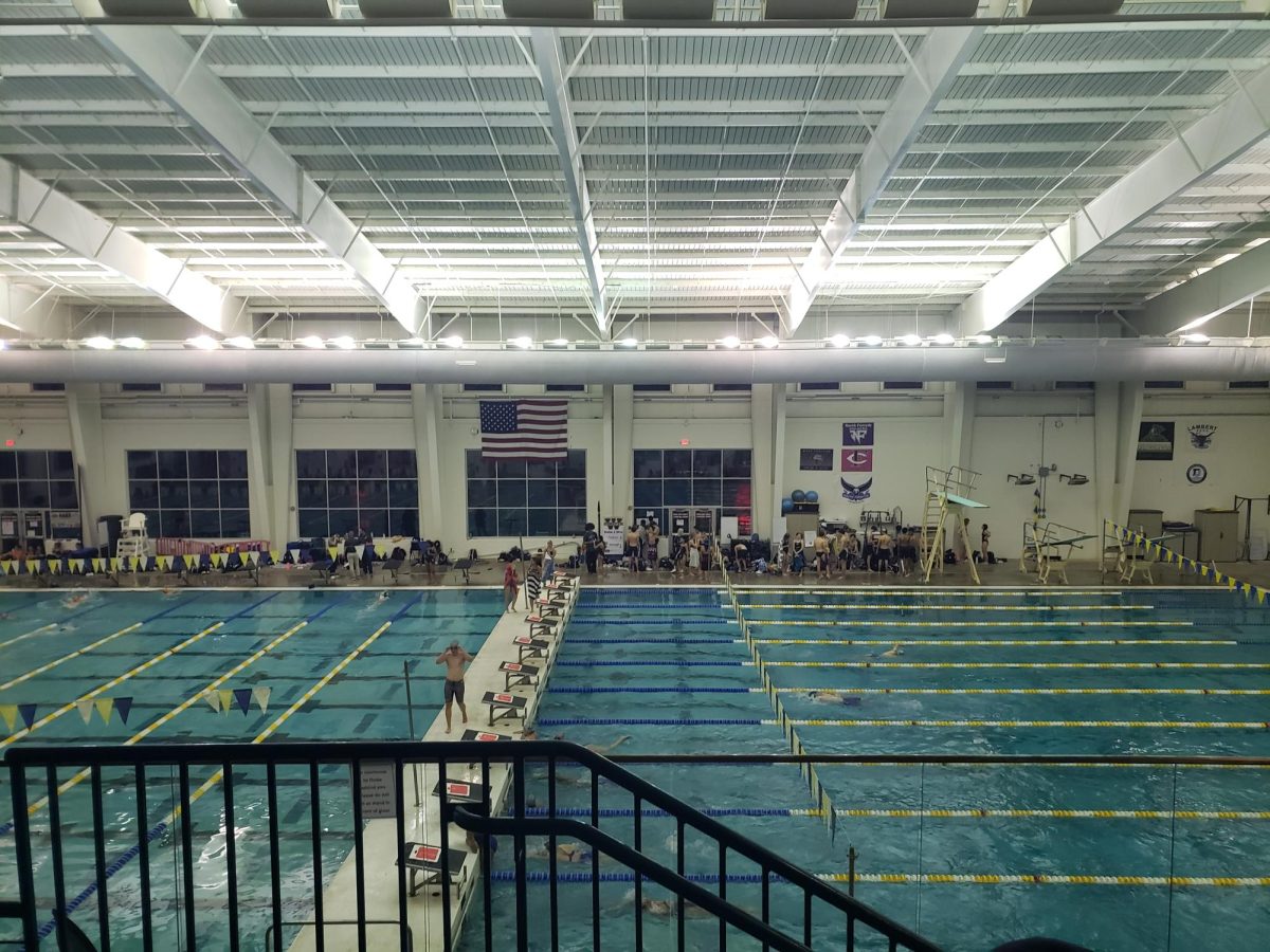 The Aquatic Center, where the Swim Meet took place.