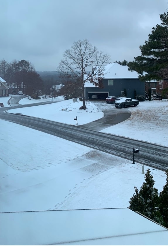 A beautiful snowy day in January