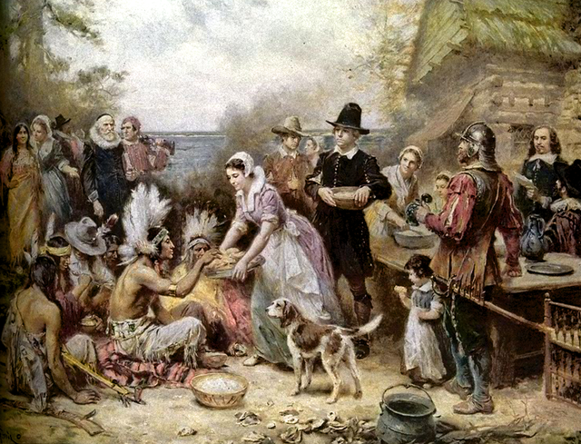 False Depiction of Thanksgiving