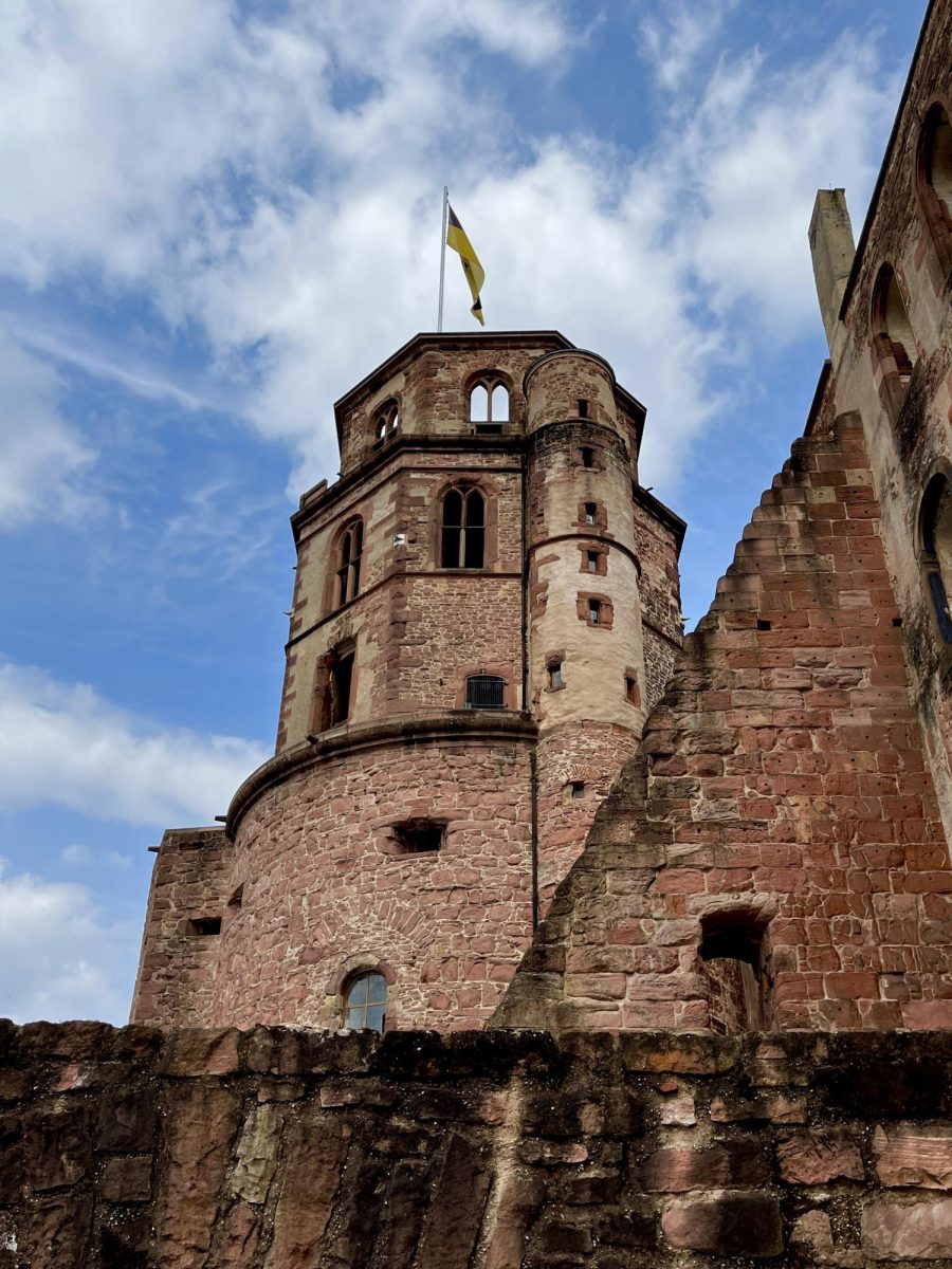 Heidelberg Castle in Germany sits at the bottom of a hill.
