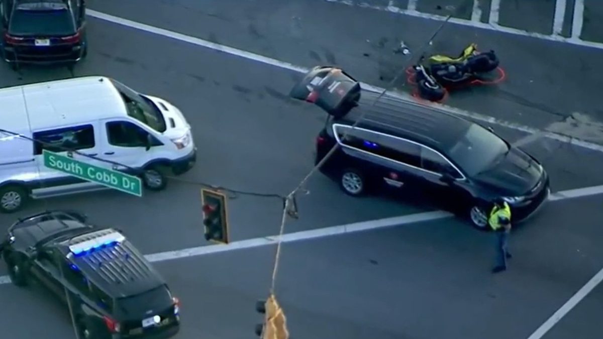 The scene of a devastating motorcycle crash.