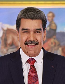 A photo of Nicolás Maduro.