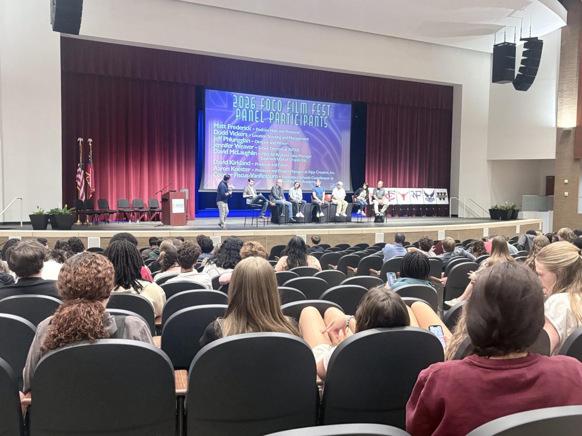 Students from across Forsyth county, watching the 2026 panel participants.