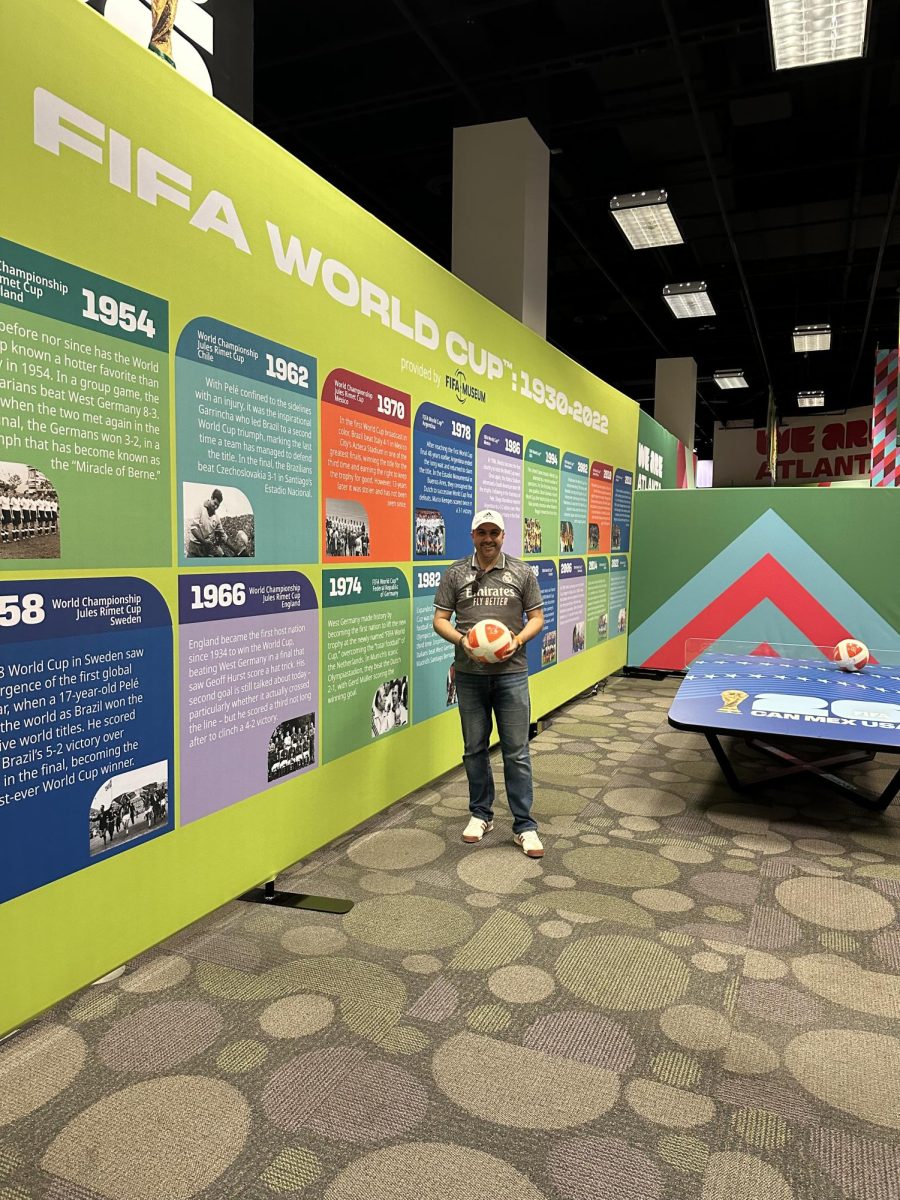 The History of the World Cup-winning teams, with my Dad standing as a volunteer!
